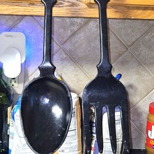 VINTAGE 20" MCM Spoon and Form wall decor